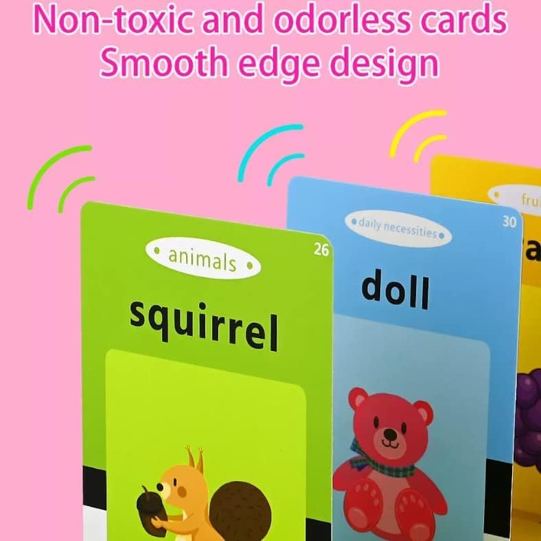 Talking Flash Cards Educational Toys - Talking Flashcards Learning Toys for Toddlers - Montessori Toys Flash Cards for Age 3 4 5 6