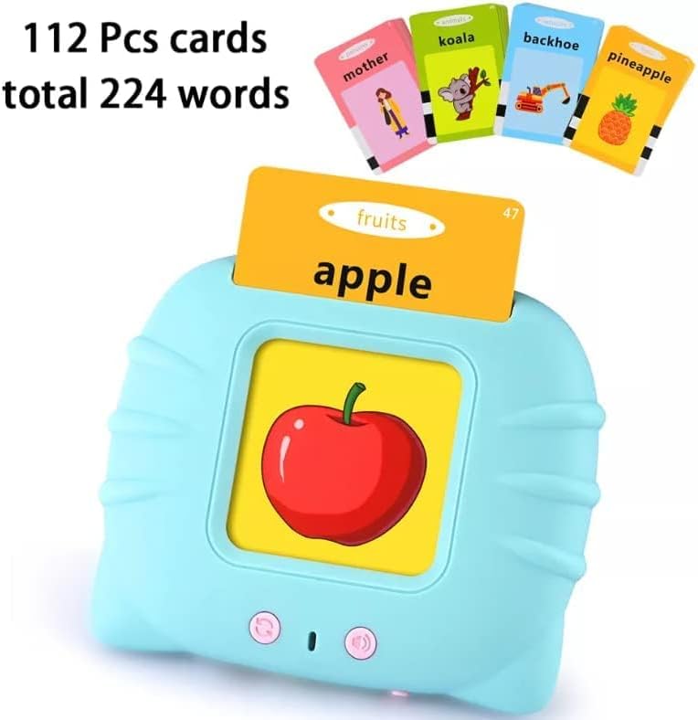 Talking Flash Cards Educational Toys - Talking Flashcards Learning Toys for Toddlers - Montessori Toys Flash Cards for Age 3 4 5 6