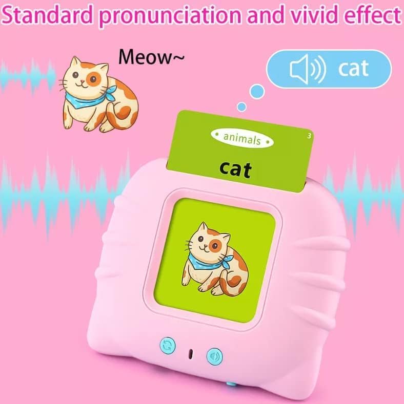 Talking Flash Cards Educational Toys - Talking Flashcards Learning Toys for Toddlers - Montessori Toys Flash Cards for Age 3 4 5 6