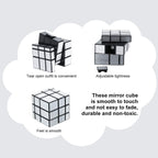 Original Qiyi Mirror Cube 3x3 Golden Sticker Less Qiyi Warrior S Best Quality Fast Speed Magic Rubik Speed Cube Educational Puzzle Toys