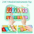 Musical Piano Xylophone For Kids - 8 keys - 2 In 1
