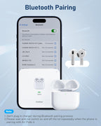 Wireless Charging Case Replacement Compatible for AirPods 4th Generation, Air Pod 4 Charger Case with Bluetooth Pairing Sync Button Without Earbuds(USB-C)